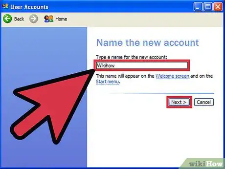 Immagine titolata Create a New User Account in Windows XP Step 5