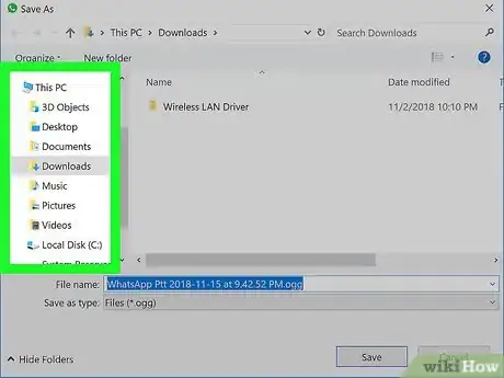 Immagine titolata Save an Audio Message from WhatsApp to Your Desktop Computer Step 6