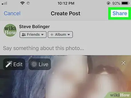 Immagine titolata Share Live Photos on Social Media Step 7