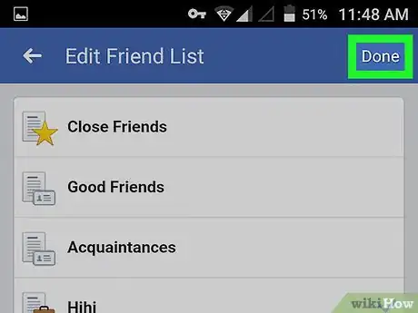 Immagine titolata Edit Your Friends List on the Facebook App on Android Step 8