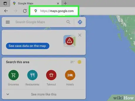 Immagine titolata Find North on Google Maps on PC or Mac Step 1