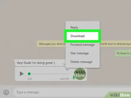 Immagine titolata Save an Audio Message from WhatsApp to Your Desktop Computer Step 5