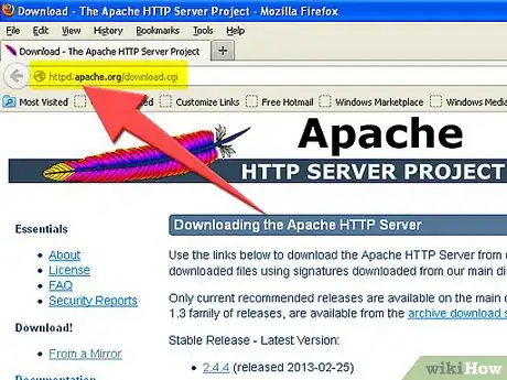 Immagine titolata Install the Apache Web Server on a Windows PC Step 1