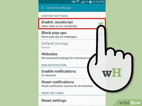 Immagine titolata Enable JavaScript on an Android Phone Step 5