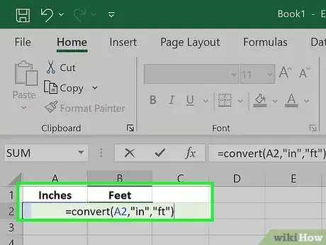 Immagine titolata Convert Measurements Easily in Microsoft Excel Step 8