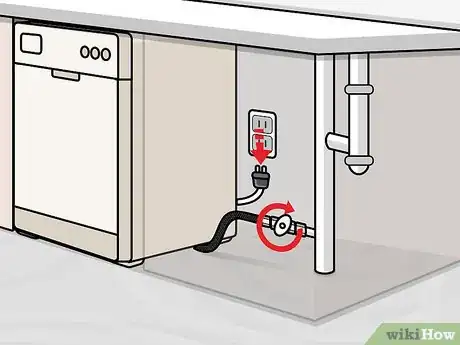 Immagine titolata Drain a Dishwasher Step 2