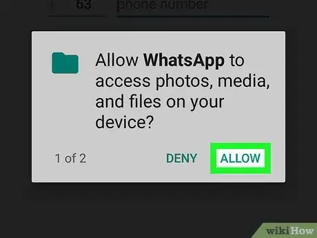 Immagine titolata Activate WhatsApp on Android Step 9