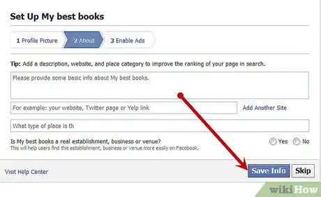 Immagine titolata Create a Facebook Fan Page Step 6