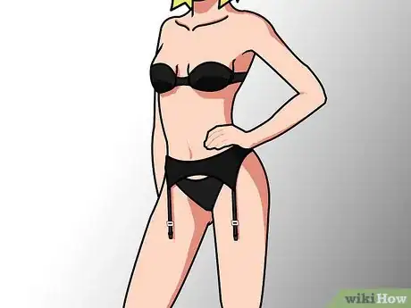 Immagine titolata Attach Thigh Highs to a Garter Belt Step 1
