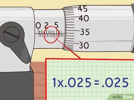 Immagine titolata Use and Read an Outside Micrometer Step 12