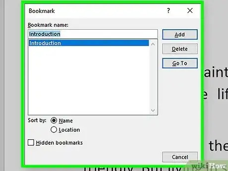Immagine titolata Add a Bookmark in Microsoft Word Step 17