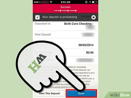 Immagine titolata Deposit Checks With the Bank of America iPhone App Step 17