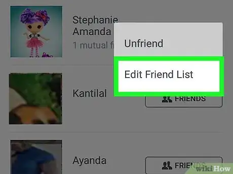 Immagine titolata Edit Your Friends List on the Facebook App on Android Step 5