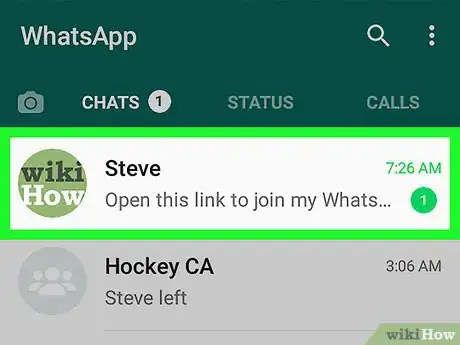 Immagine titolata Join a Group on WhatsApp on Android Step 1