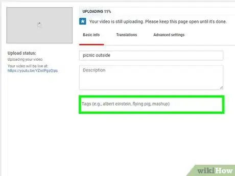 Immagine titolata Add Tags on YouTube Step 10