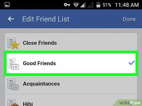 Immagine titolata Edit Your Friends List on the Facebook App on Android Step 7