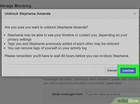 Immagine titolata Unblock Someone on Facebook Step 13