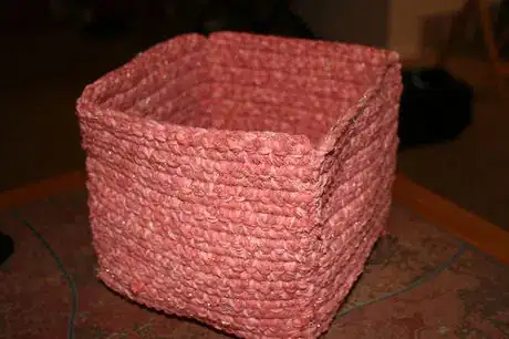 Immagine titolata Crocheted Box from Recycled Yarn 1626