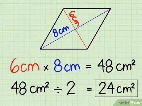 Immagine titolata Calculate the Area of a Rhombus Step 3