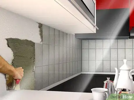 Immagine titolata Install a Kitchen Backsplash Step 4