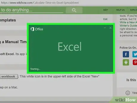 Immagine titolata Calculate Time on Excel Spreadsheet Step 1