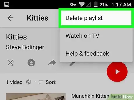 Immagine titolata Delete a YouTube Playlist on Android Step 5