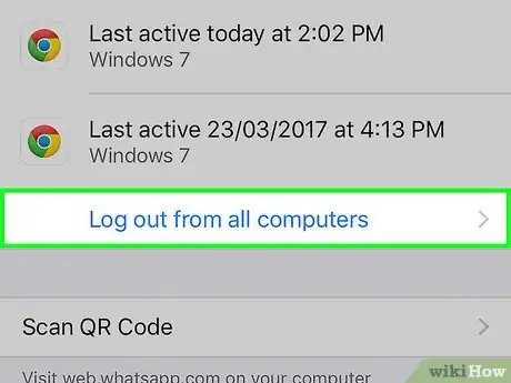 Immagine titolata Log Out of WhatsApp Step 20