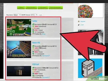 Immagine titolata Get Texture Packs for Minecraft PE Step 1