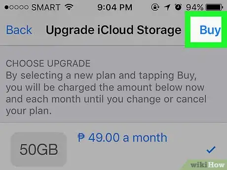 Immagine titolata Change Your iCloud Storage Plan Step 6