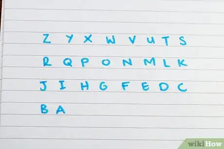Immagine titolata Learn the Alphabet Backwards Step 1