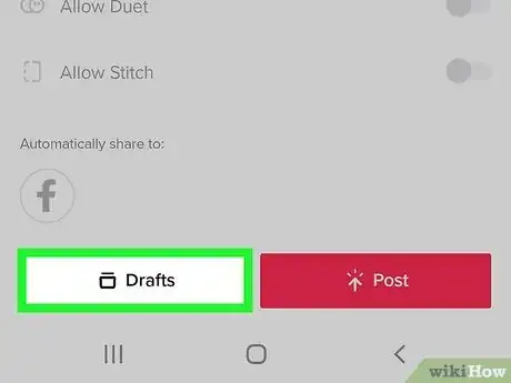 Immagine titolata Access Drafts on Tiktok Step 3