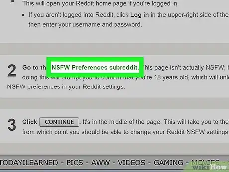 Immagine titolata Enable NSFW Content on Reddit Step 2