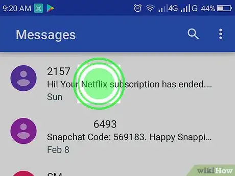 Immagine titolata Hide Messages on Android Step 2