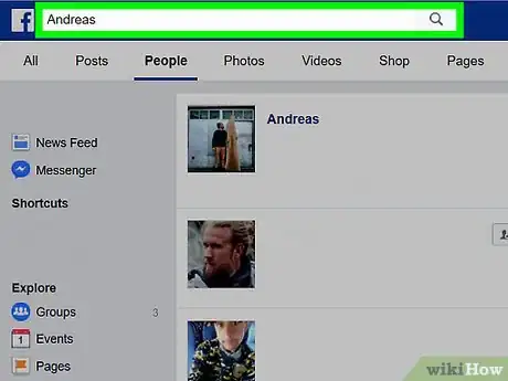 Immagine titolata Find Out Who Has Blocked You on Facebook Step 3