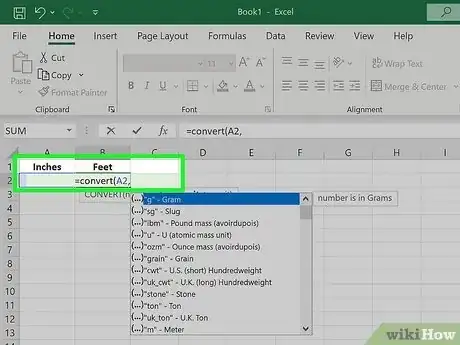 Immagine titolata Convert Measurements Easily in Microsoft Excel Step 6