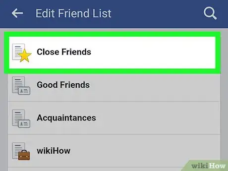 Immagine titolata Edit Close Friends on Facebook on Android Step 7