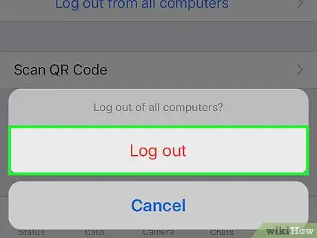 Immagine titolata Log Out of WhatsApp Step 21