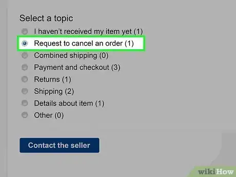 Immagine titolata Cancel an Order on eBay Step 14