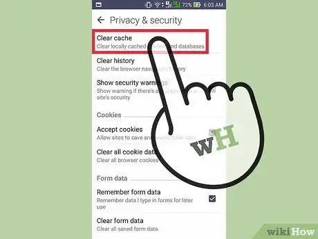 Immagine titolata Clear Temporary Internet Files on Android Devices Step 11