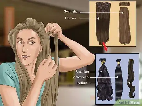 Immagine titolata Apply Hair Extensions Step 1