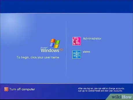 Immagine titolata Log on to Windows XP Using the Default Blank Administrator Password Step 4