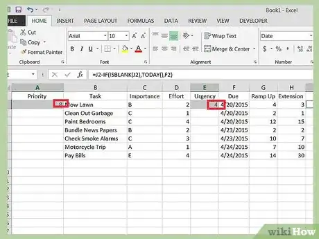 Immagine titolata Manage Priorities with Excel Step 9