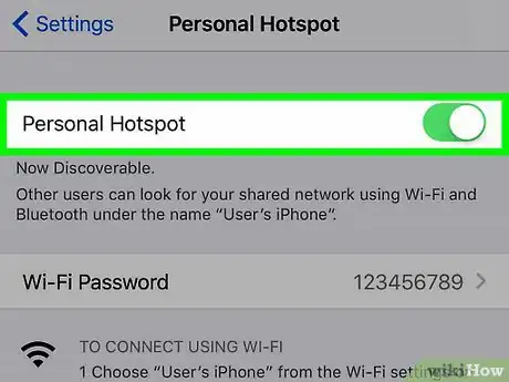 Immagine titolata Create a Personal Hotspot on an iPhone Step 3