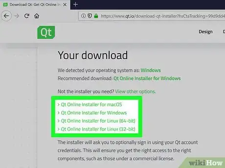 Immagine titolata Install Qt SDK on Microsoft Windows Step 1