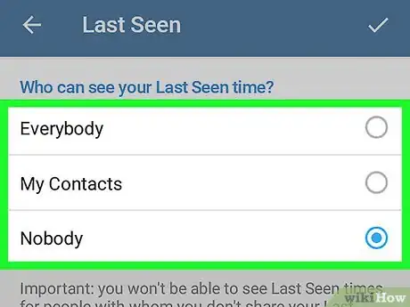 Immagine titolata Hide Last Seen on Telegram on Android Step 6