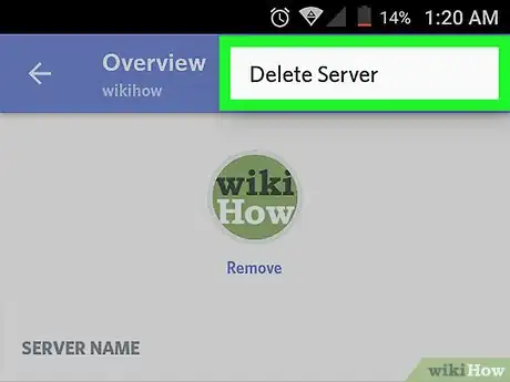 Immagine titolata Delete a Discord Server on Android Step 8