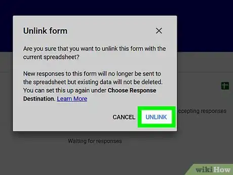 Immagine titolata Unlink a Form on Google Sheets on PC or Mac Step 11