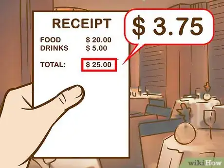 Immagine titolata Tip Your Server at a Restaurant Step 2