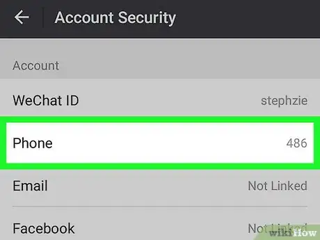 Immagine titolata Change Your Phone Number on WeChat on Android Step 5