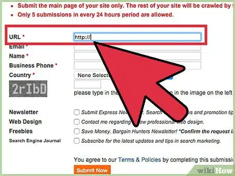 Immagine titolata Add Your URL to Google Step 6